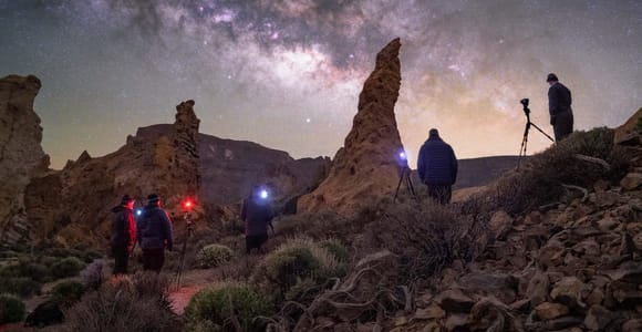 Evening excursion to observe the sky at Teide
